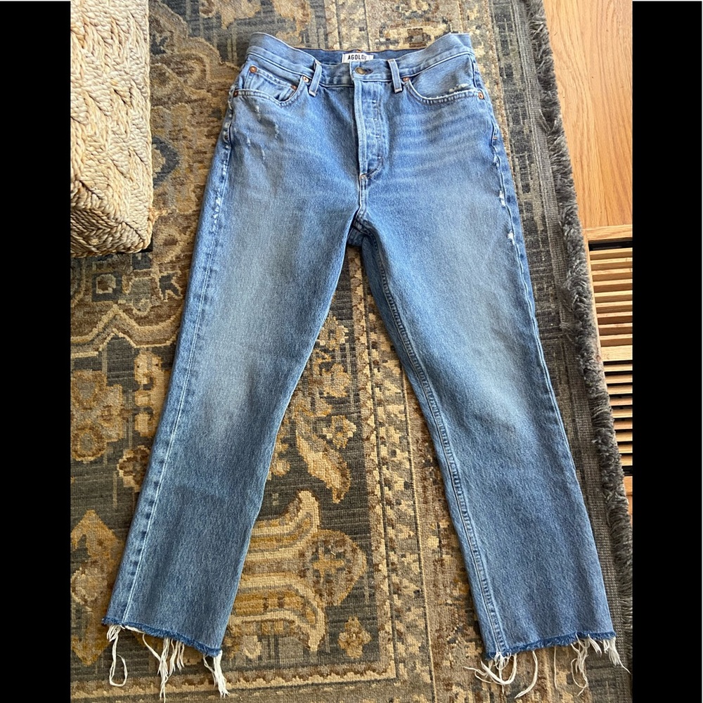 AGOLDE Riley High Rise Straight Leg Jean